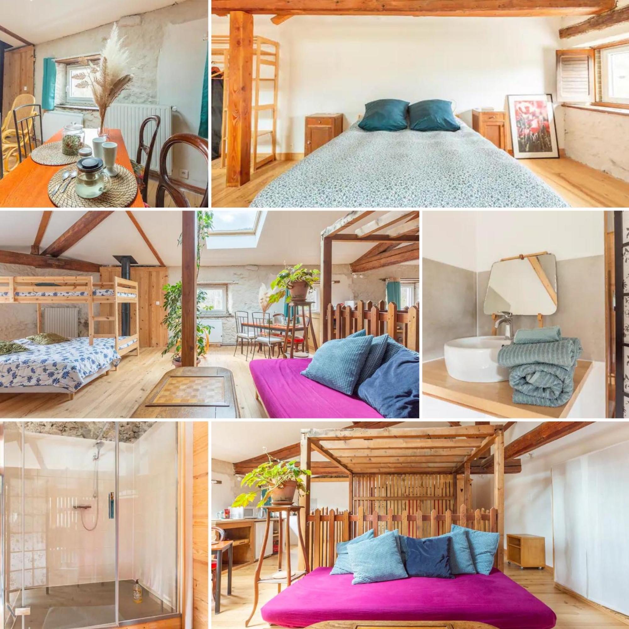 Chambre Triple Deluxe - Gite De La Louve Fougax-et-Barrineuf المظهر الخارجي الصورة